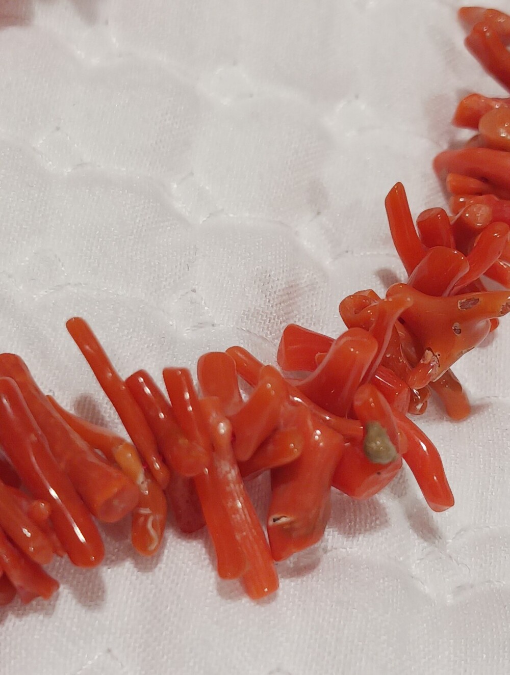 Vintage Giuliano Fratti Milan Branch Coral Layered 2-Strand Choker Necklace - Picture 8 of 15